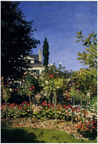 Claude Monet Garden at Sainte Adresse Fine Art Print//Poster